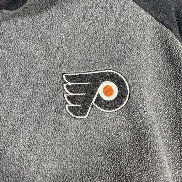 NHL Philadelphia Flyers Jacket Men's S Full Zip Fleece Logo Embroidered Gray - Picture 3 of 8